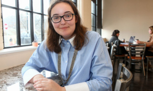 Annie Gorham is pictured at the coffee shop where she works, Freedom of Espresso in Camillus.