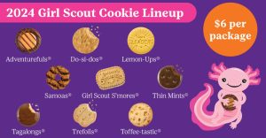 Girl Scout Cookie Lineup.