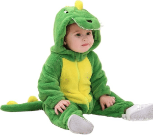 cozy dinosaur onesie
