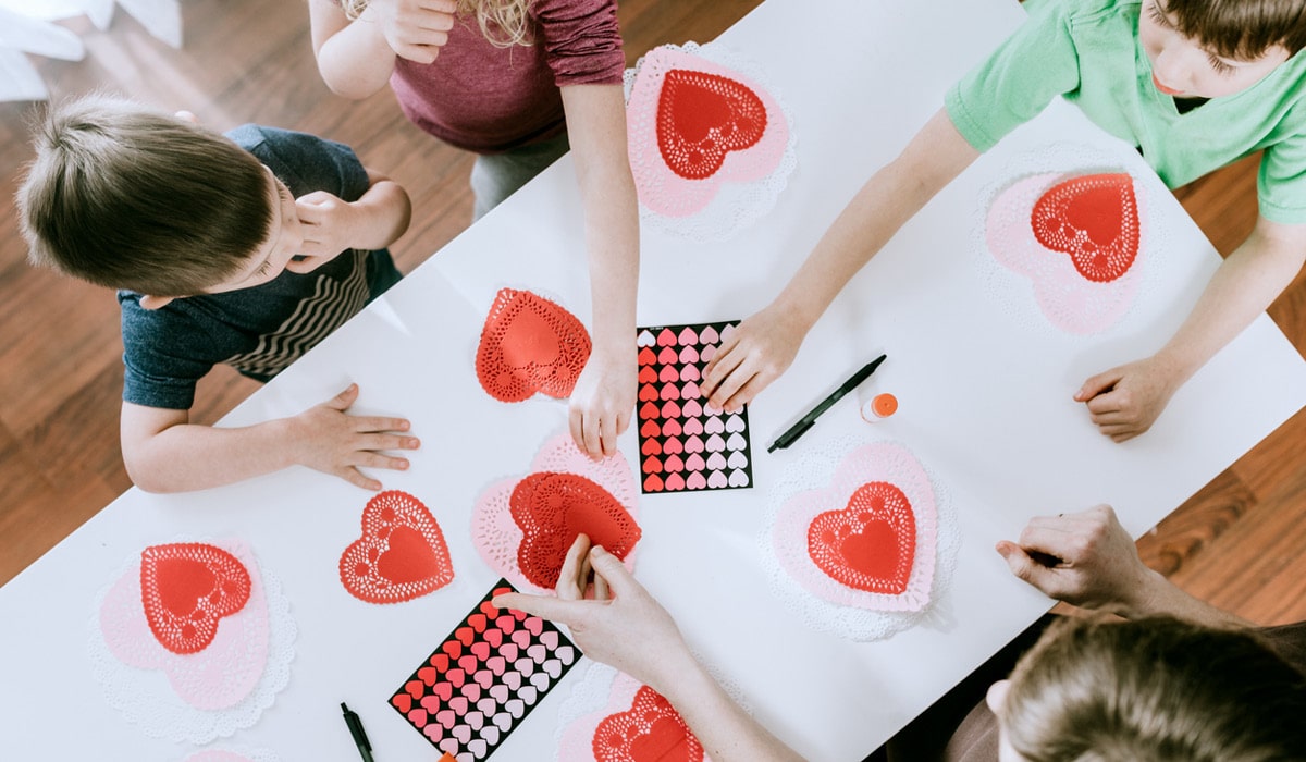 Valentine's Day craft for the whole family.